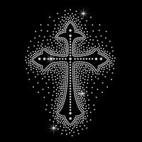 Cruz salp. Prata - Ref.4208 - aplique strass