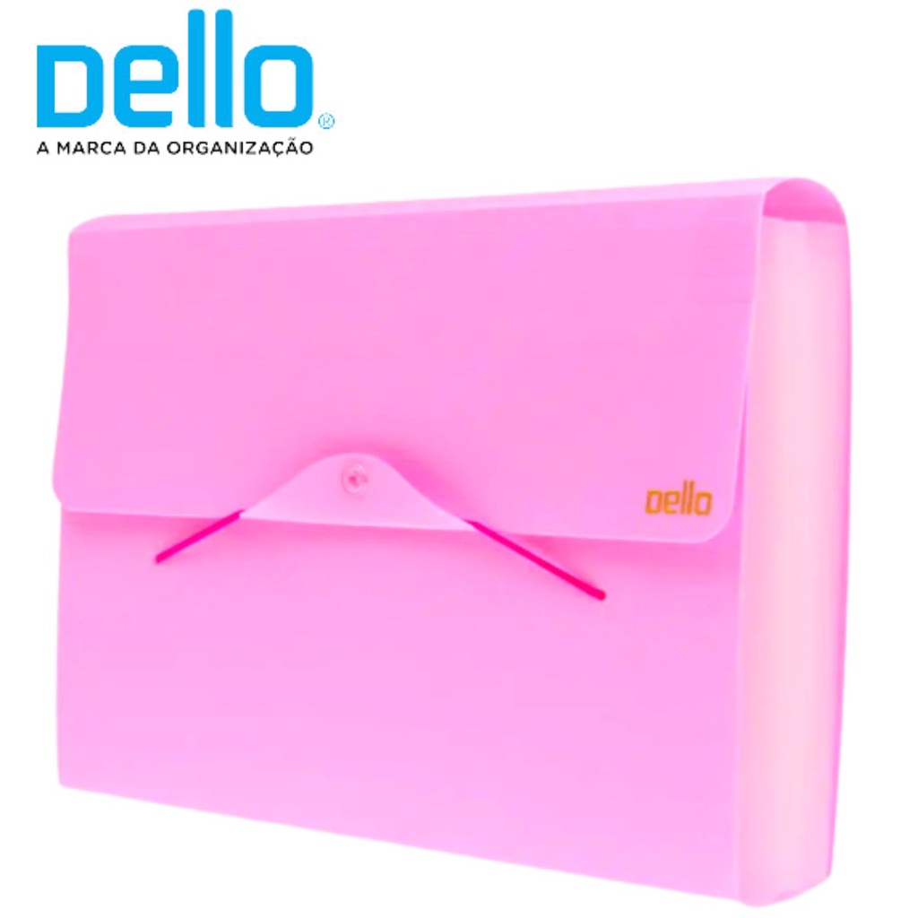 Pasta Sanfonada 31 Divisórias A4 Serena Rosa Pastel - DELLO em Oferta na Shopee