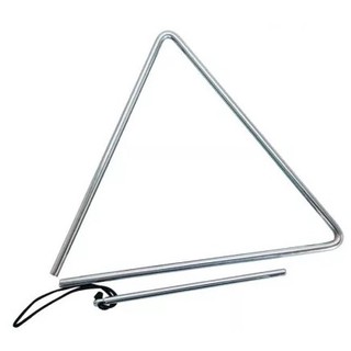 Triângulo Musical para Forro Baião Xote Profissional Cromado 25Cm 10mm