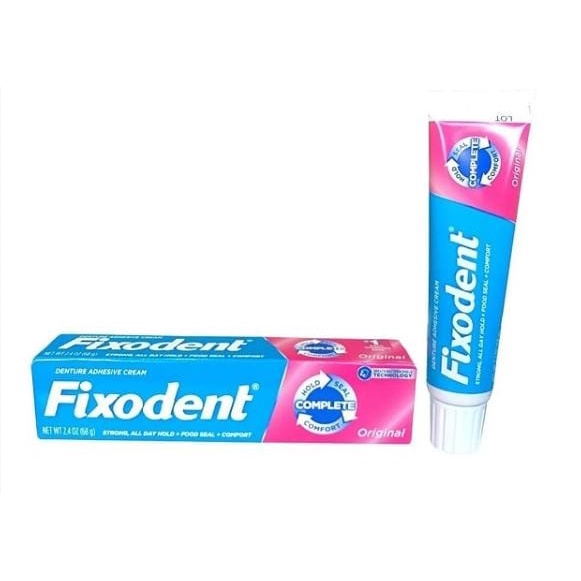 1 Fixodent 68g - 100% Original (1 Tubo) Prótese Dentária Uso Diário Melhor Fixador Para Idosos