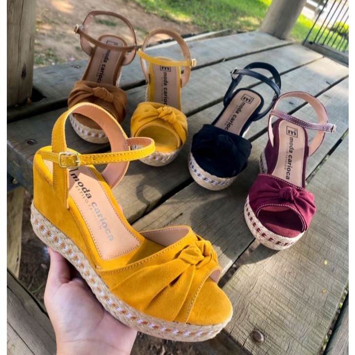 SANDALIA PLATAFORMA FEMININA SALTO ALTO FLATFORM | Shopee Brasil