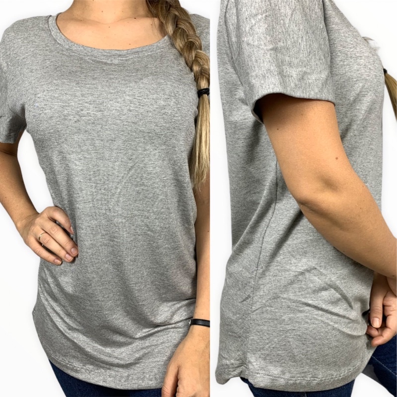Blusas Long Line Compridas Moda Fitness evangélica em Oferta na Shopee