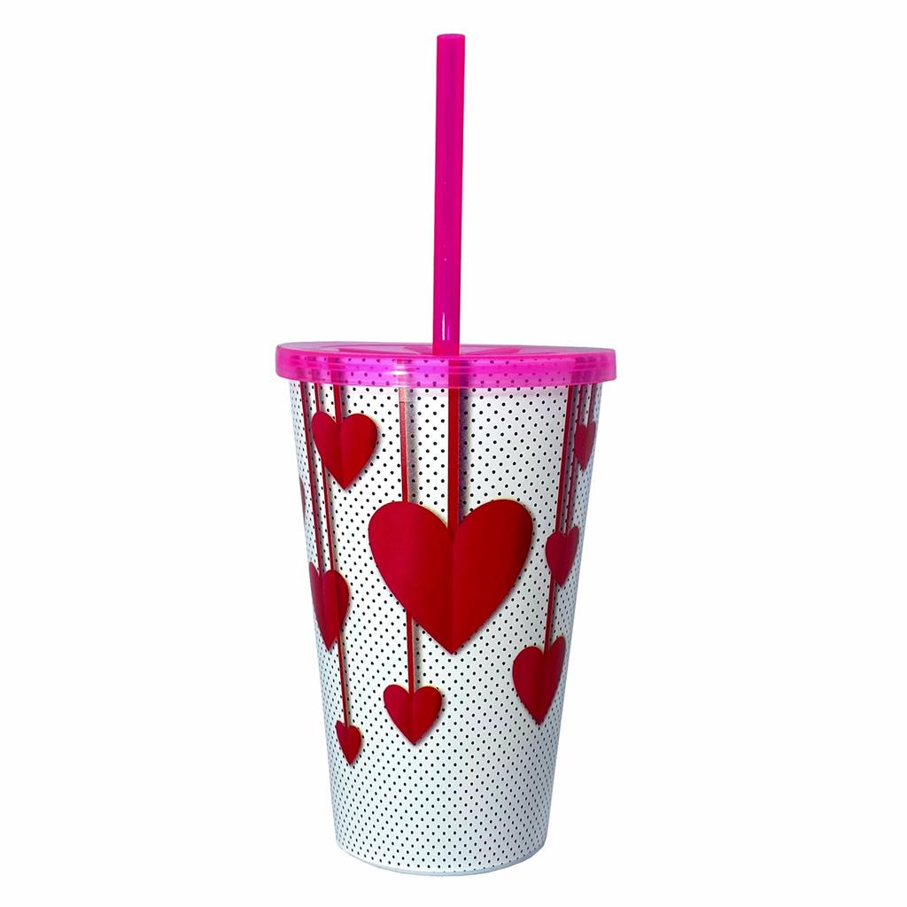 Copo Plastico Decorado Drinks Festa Churrasco 550ml - Usual Utilidades