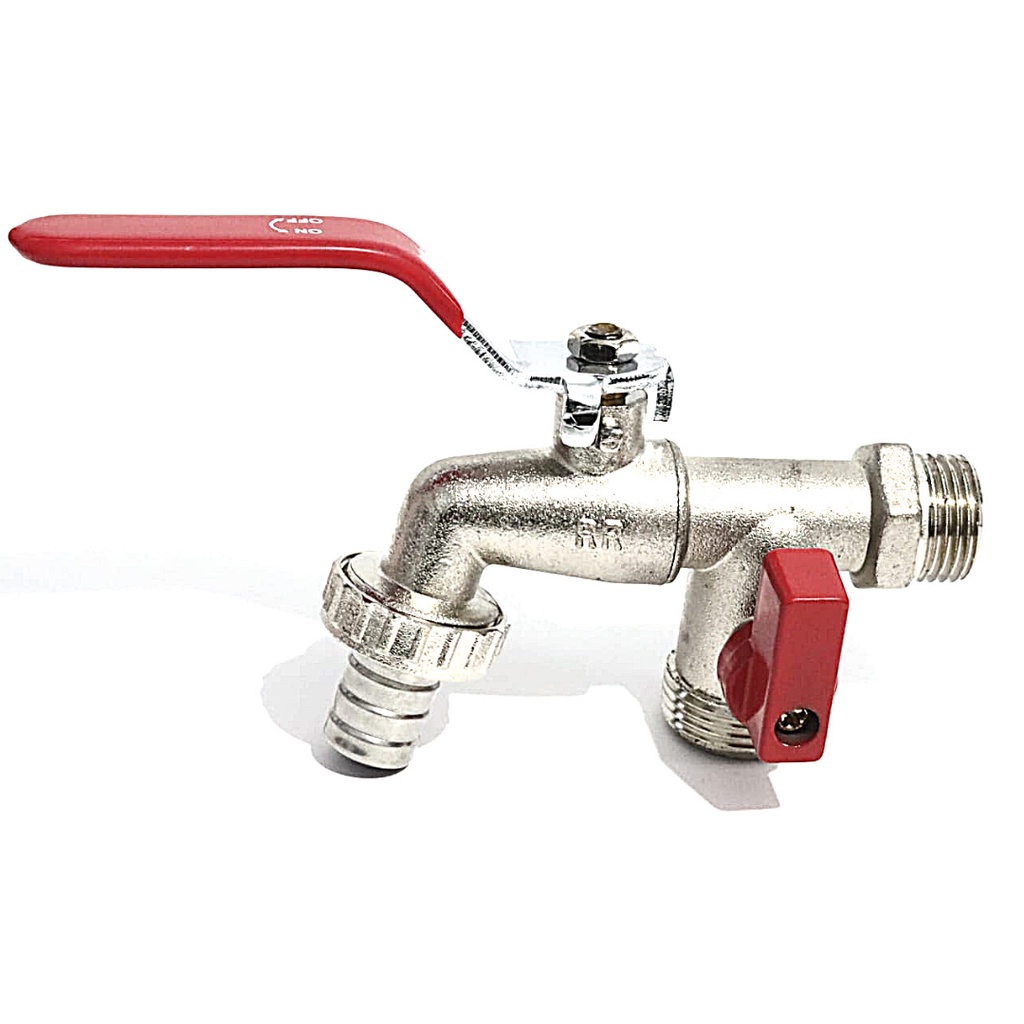 Torneiras Esfera Tanque E Máquina Duas Saídas Bico 1/2 X 3/4