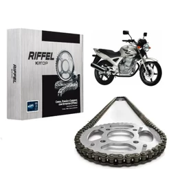 Kit Relacao Tração Transmissão Honda CBX 250 Twister 2001 à 2008 Original Riffel com retentor