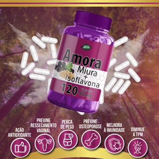 amora miura com isoflavona 120 capsulas de 500 mg