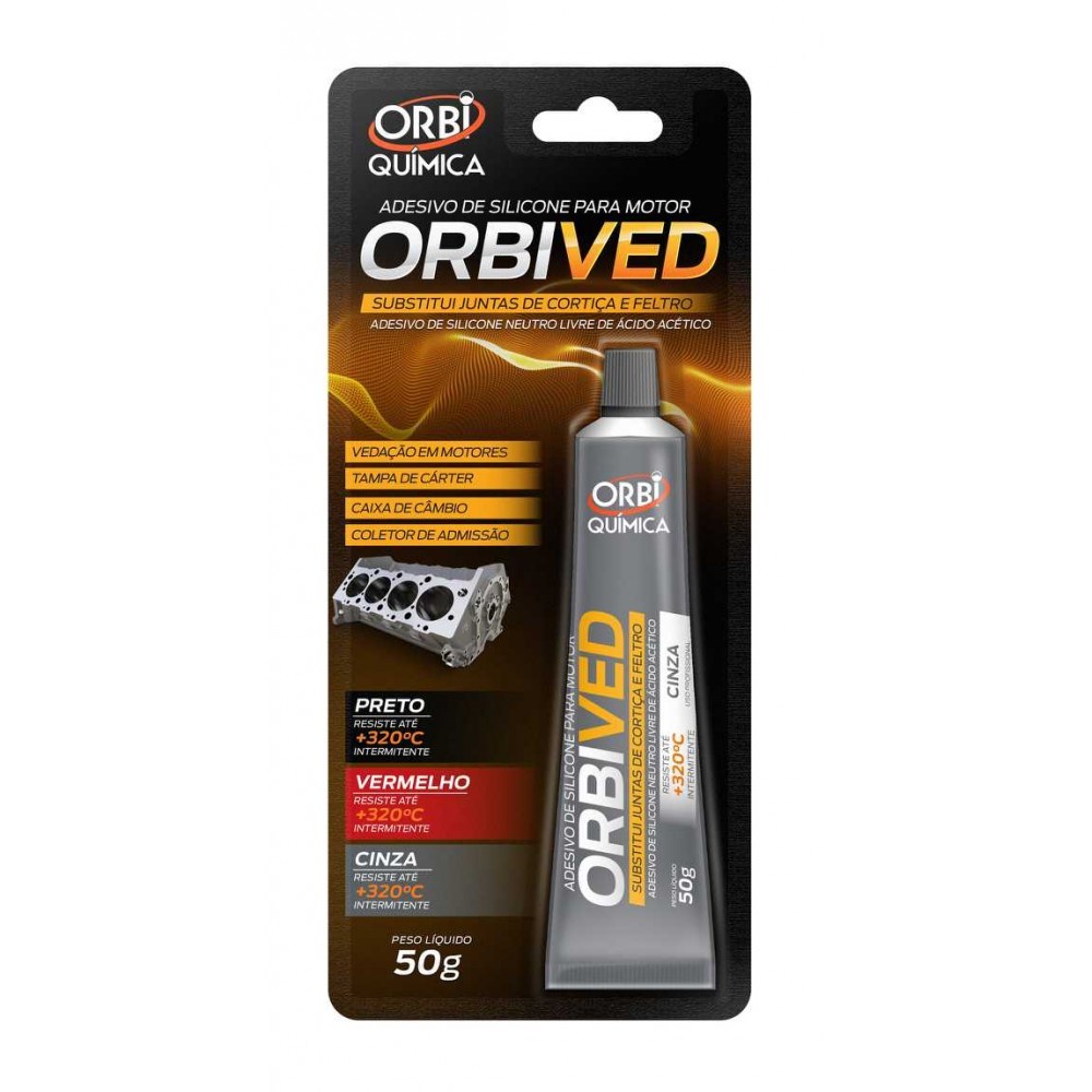 Silicone Cinza de Alta Temperatura (50 Gr) Orbi Química