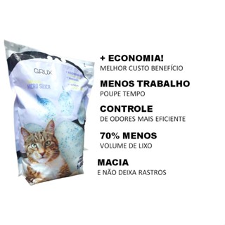 Areia Sílica Micro Cristais Gato Sanitária Gruxí Pet 1,6 Kg
