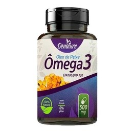 Ômega 3 500mg Epa 180mg + Dha 120mg 100 Cápsulas Denature