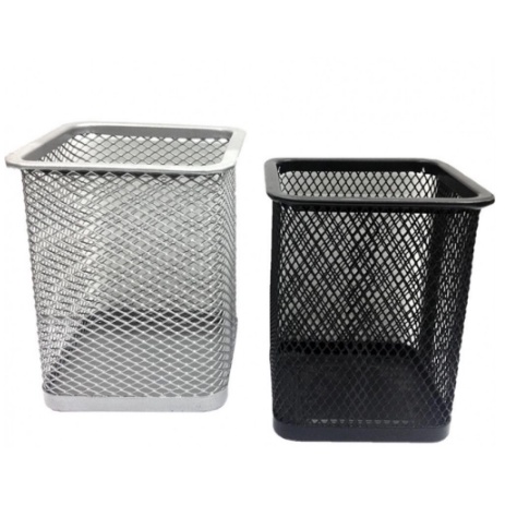Porta Treco Quadrado Multiuso Aramado Mesa Escritório Caneta Lápis Organizador Tamanho 10x8