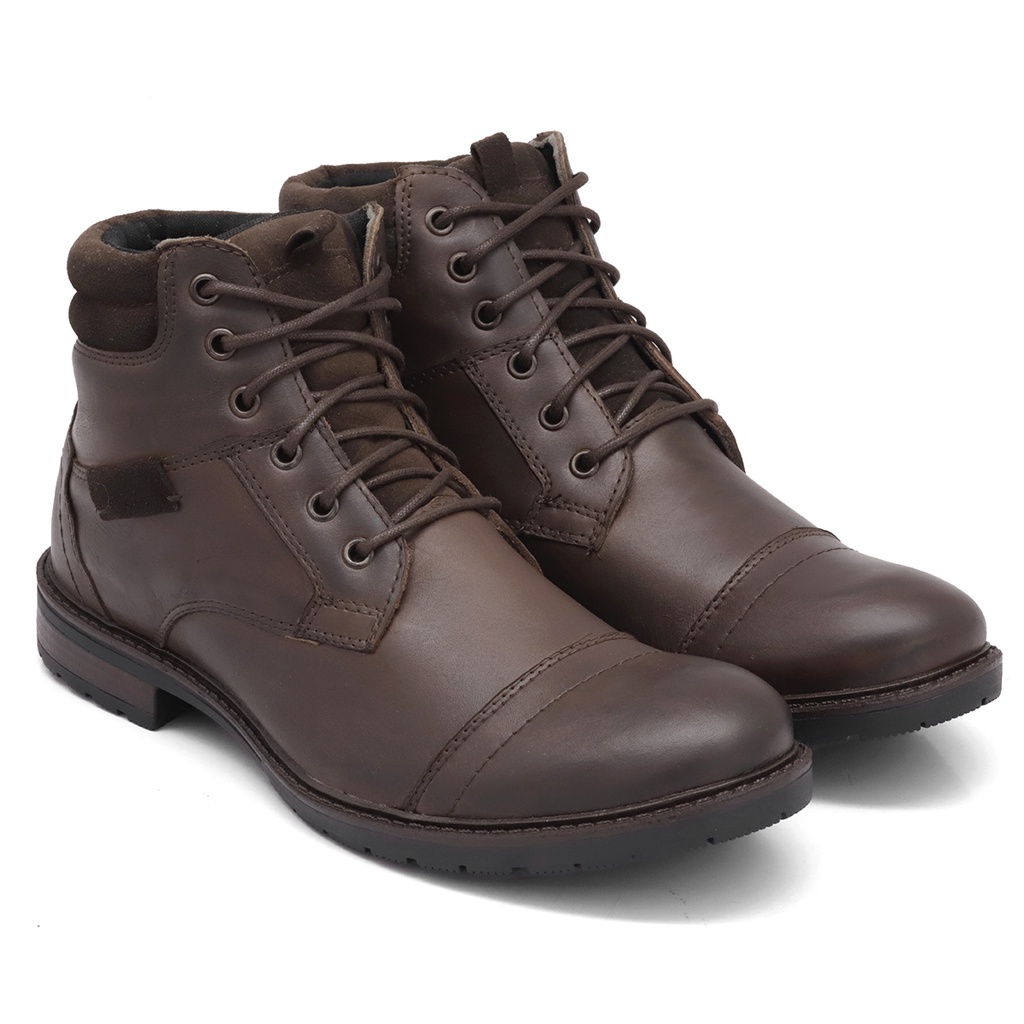 Bota Masculina Coturno Couro Legítimo Impermeável Top JDK355