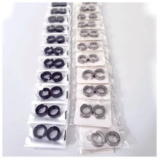 Kit C/12 Pares Brincos argola de Pressão aço inoxidável Masculino e feminino No Atacado