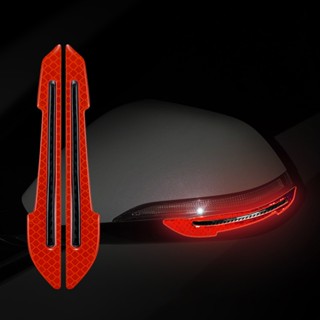2pçs/Conjunto Adesivos Refletivos Para Espelho Retrovisor De Carro Decalques Refletores De Segurança Noturna Dirigir Aviso De Porta Refletor De Cauda