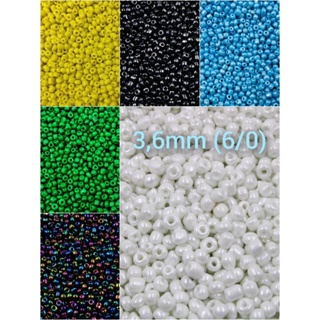 Miçanga Vidro 3,6MM (6/0) Várias Cores - 20/40/100 Gramas em Oferta na Shopee