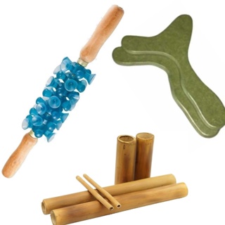 Rolo De Massagem Turbinada +kit Bambu + par de Pantala Massagem Redutora