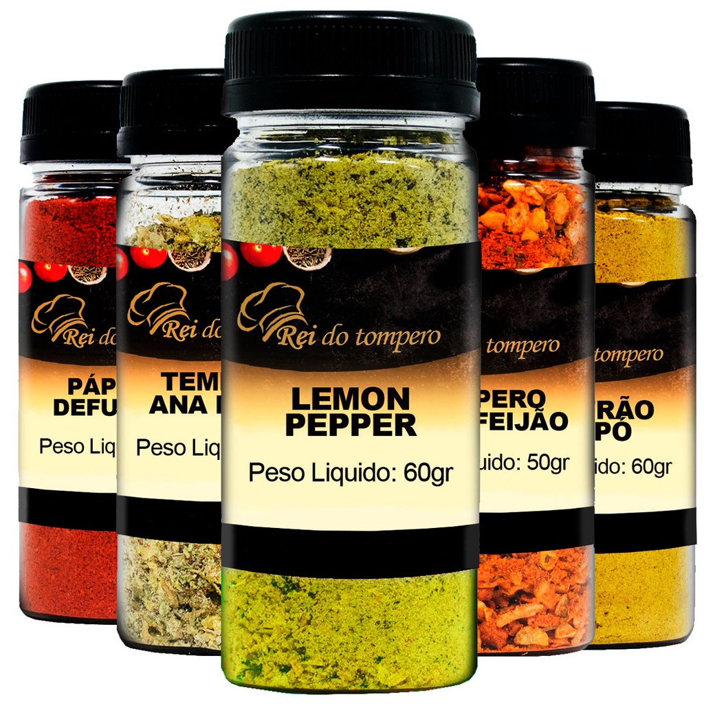 Temperos Especiarias 130g no POTE Condimentos Gourmet Rei do Tompero