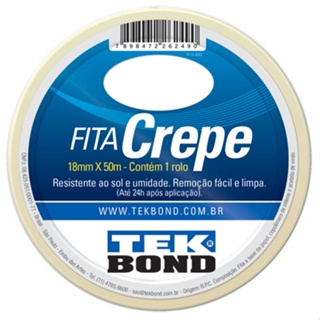 Fita Crepe Automotiva 18x50 (TekBond) em Oferta na Shopee