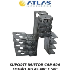 KIT 4 SUPORTES INJETOR CÂMARAS QUEIMADOR FOGÃO ATLAS AGILE GLASS 100% ORIGINAL