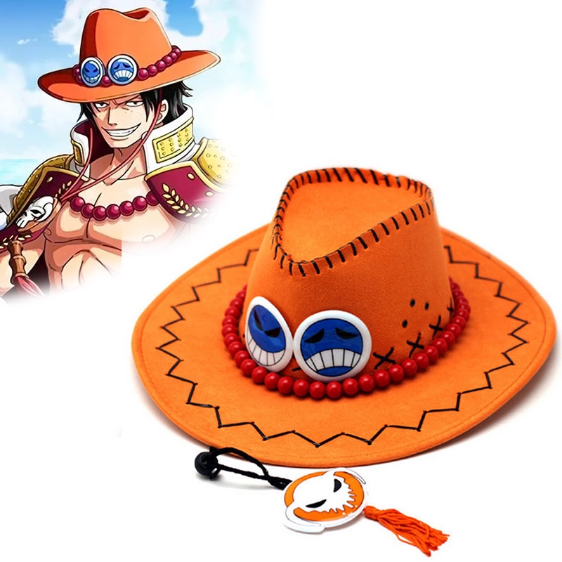 Cappello Cosplay Anime Portgas D. Ace One Piece