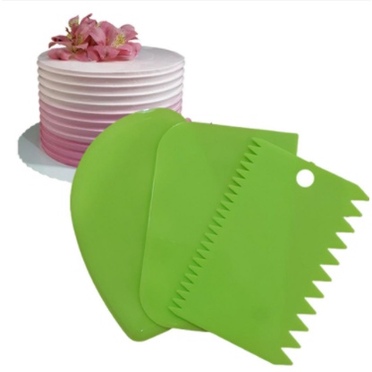 Kit 3 Espatula Decorativa Alisadora Confeiteiro Para Lojas De Doces