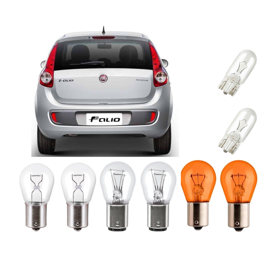 Kit Lâmpadas Lanterna Traseira Fiat Palio Attractive 2012 13