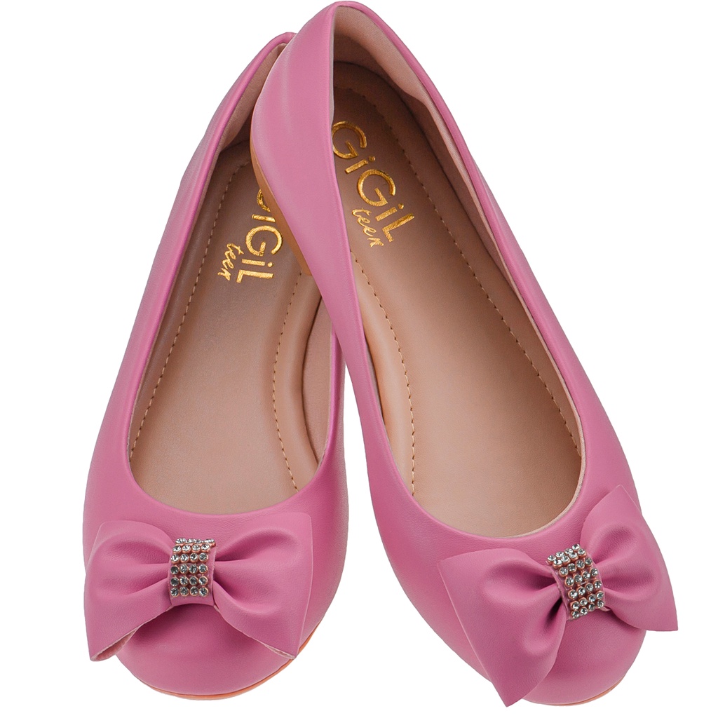Sapatilha Infantil Feminina Sapato Leve Boneca Salomé Menina Laço Strass Removível Confortável Moda Blogueira - Baby & Kids Fashion