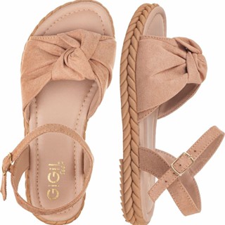 Sandalia Infantil Rasteira Feminina Flatform Macia Conforto Rasteirinha Nó Moda Atual Confortável Casual Blogueira