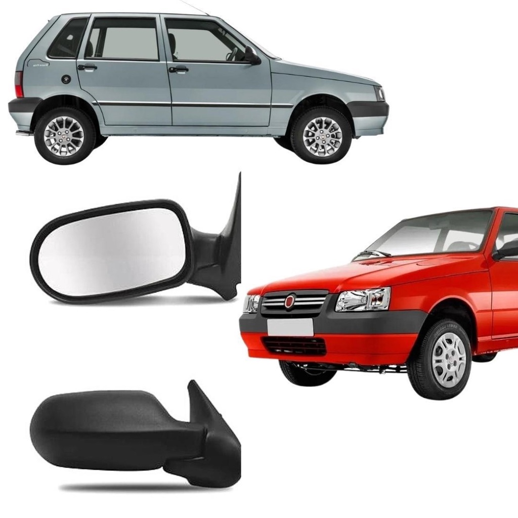 Retrovisor Uno Fire 4 Portas 2006 07 08 09 2010 Sem Controle em Oferta na Shopee