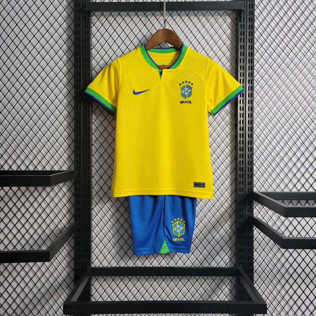 2022 Br Kit De Camisa De Futebol Infantil Em Casa Do