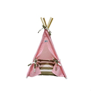 Toca para cães e gatos tenda cabana Rosa liso P em Oferta na Shopee