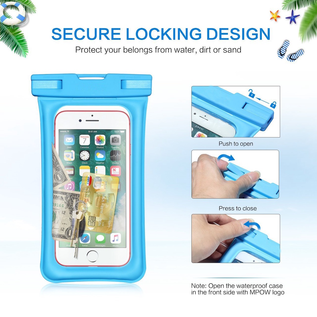 Capa De Celular À Prova D´água Cores Sortidas Para Natação Viagens E Mergulhos