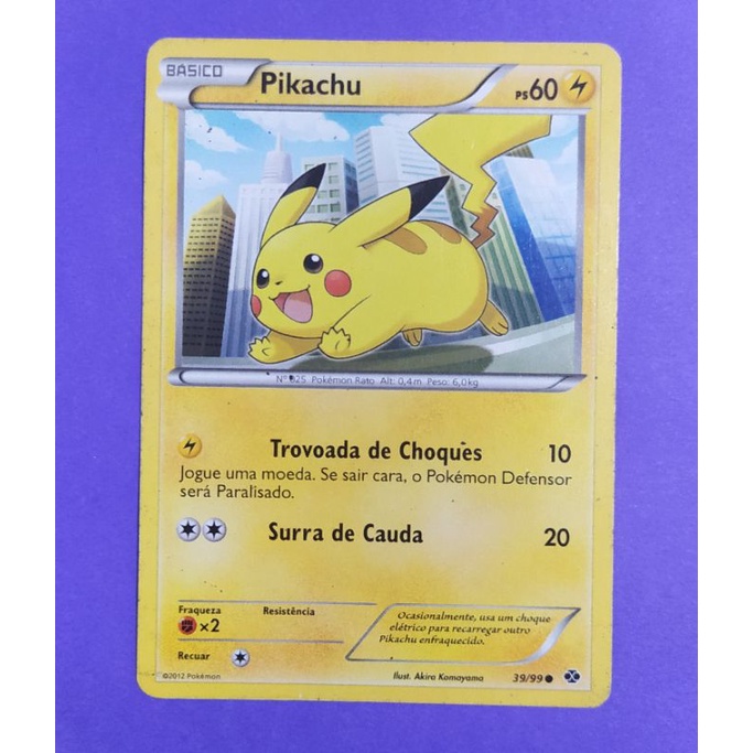 Cartinha Pikachu Original Shopee Brasil