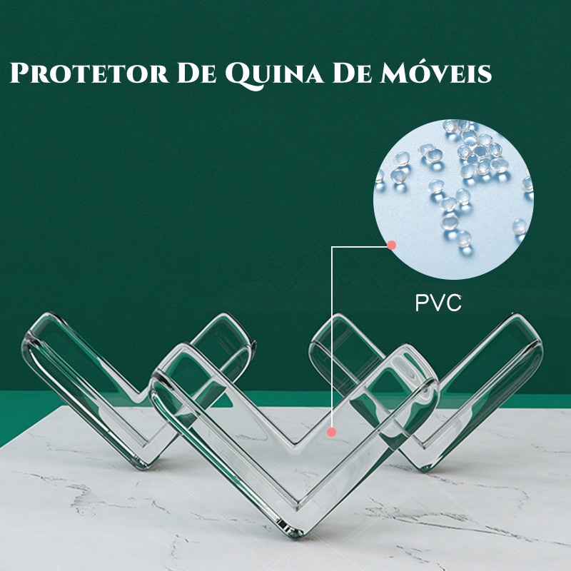 Protetor de Quina   Silicone Segurança para Bebês Canto de Mesa Protege Crianças Proteção Cantoneira Anticolisão 4 peças