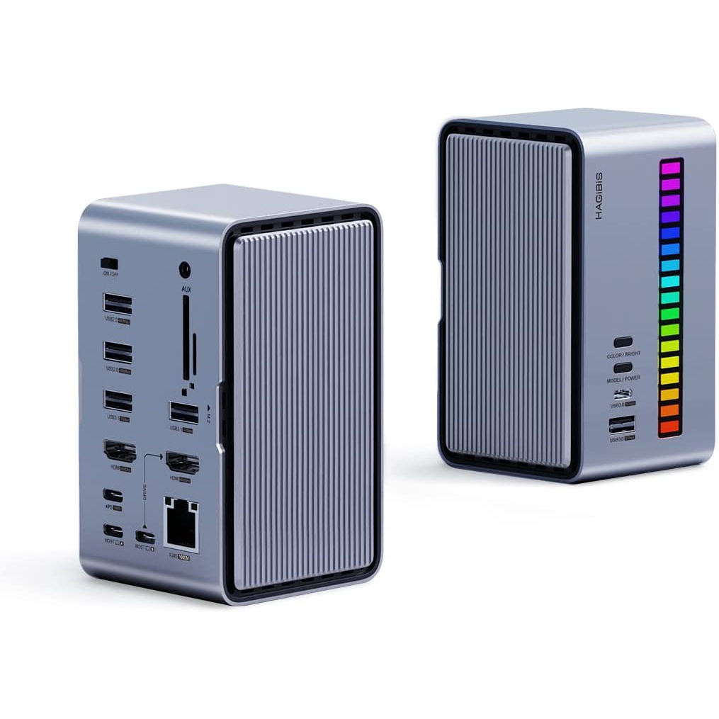 Dock Station 13x1 Hub Hagibis SSD M.2 Usb C Hdmi 4k 60hz
