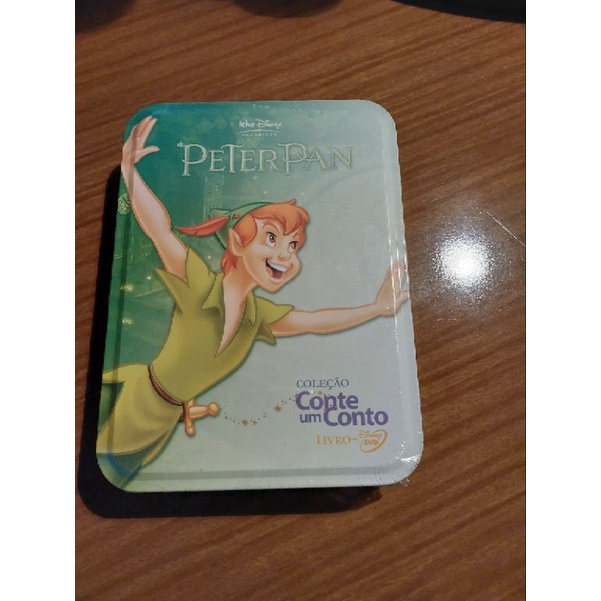 BOX DVD+ LIVRO PETER PAN LACRADO DE FÁBRICA ÚLTIMA UNIDADE COLEÇÃO CONTE UM CONTO DISNEY