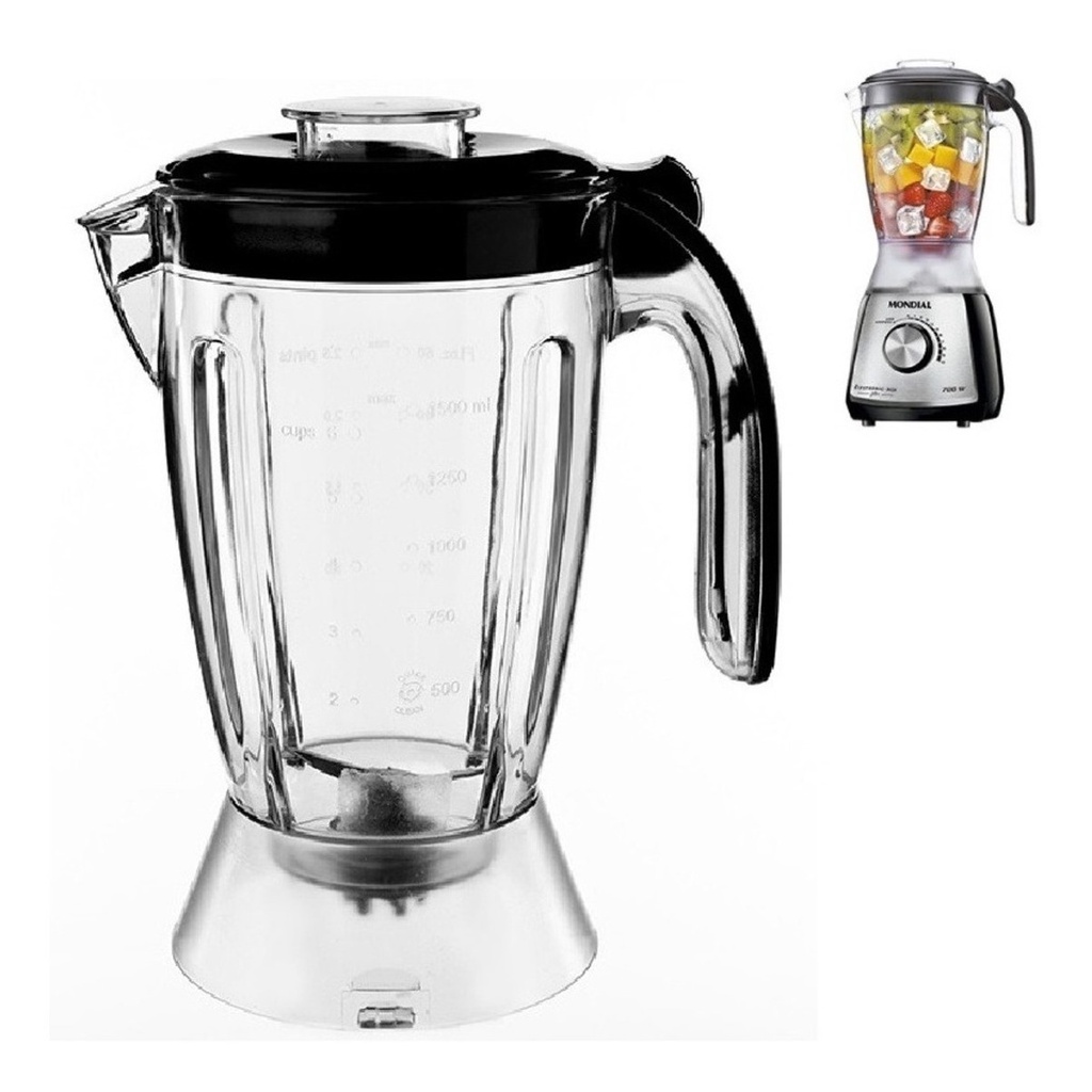 Copo Liquidificador Mondial Eletronic Inox Premium L-74 Preto