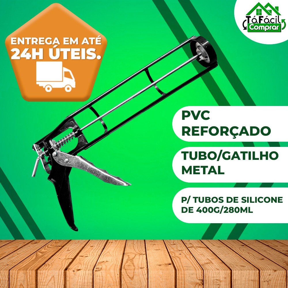 Aplicador de Silicone Pistola para Silicone Selante Veda Calha PVC