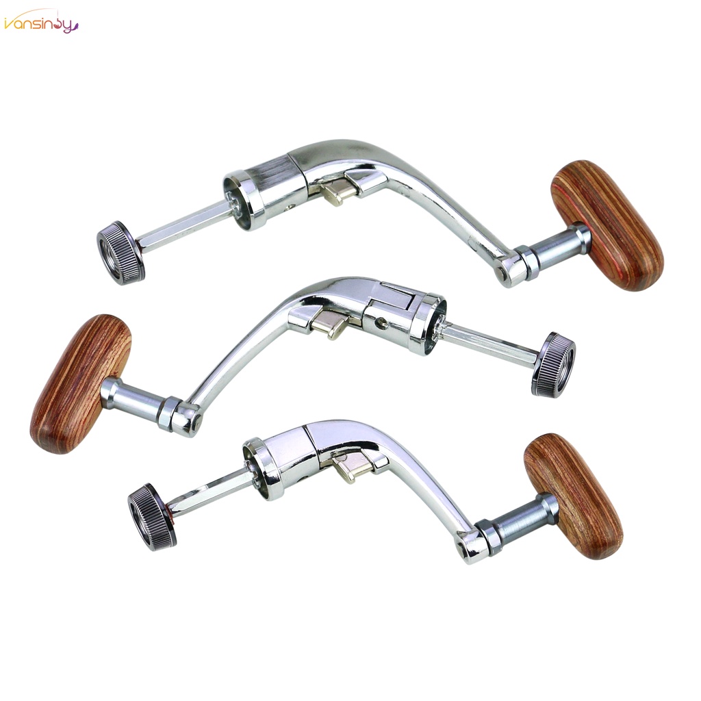 Carretel De Pesca Com Molinete Giratório Todo Em Metal Maçaneta De Madeira Acessórios em Oferta na Shopee