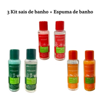 Kit Hidromassagem 3 fragâncias- sais de banho e espuma de banho banheira hidro hotel spa em Oferta na Shopee