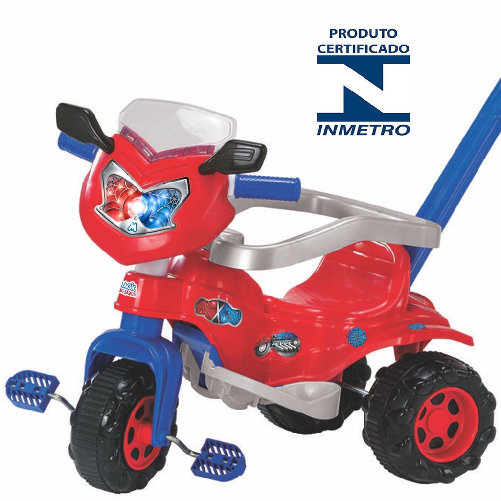 Triciclo Infantil Tico Tico Com Empurrador Motoca - Magic Toys