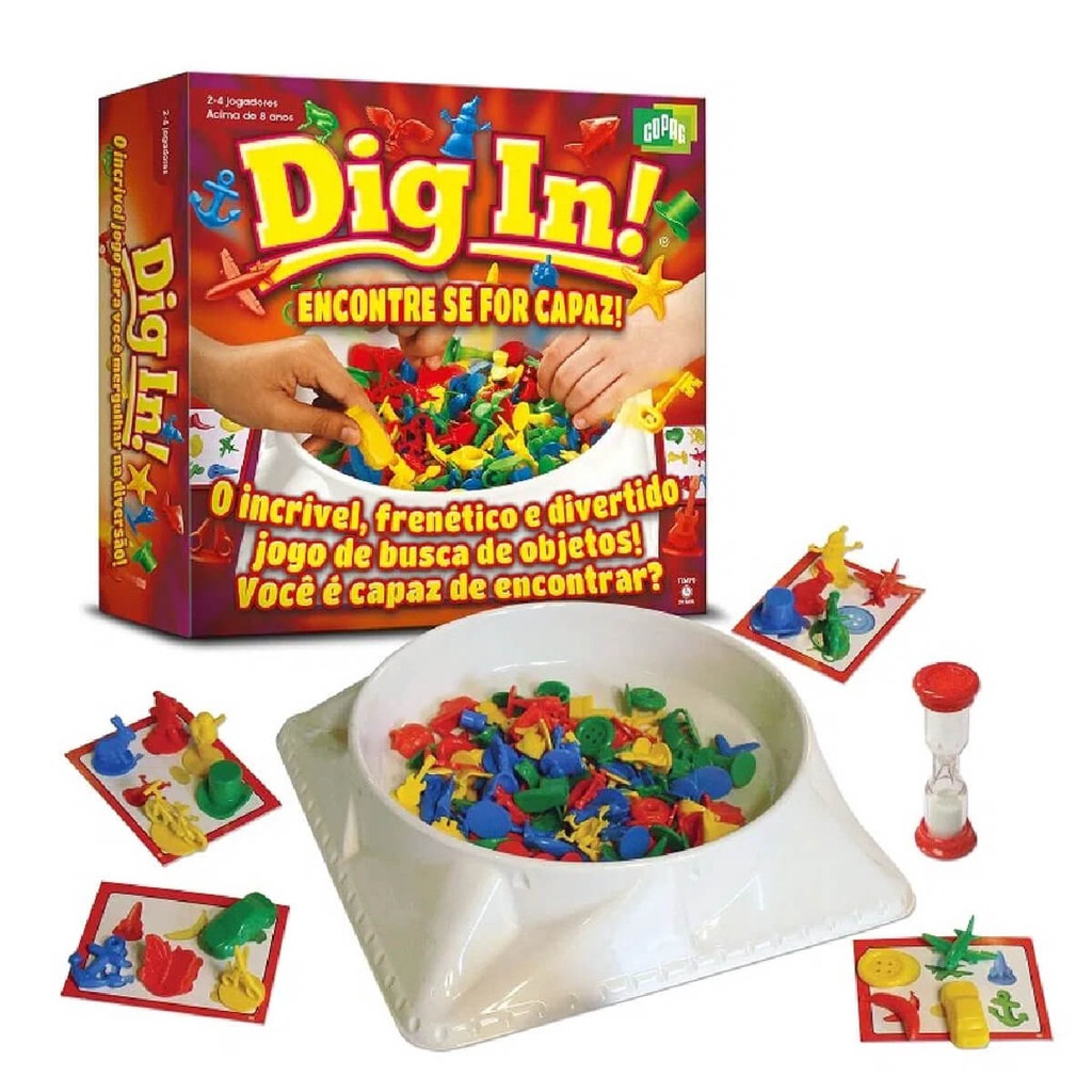 Jogo de Brinquedo Carton DIG IN Encontre Se For Capaz - Copag 31092 em Oferta na Shopee