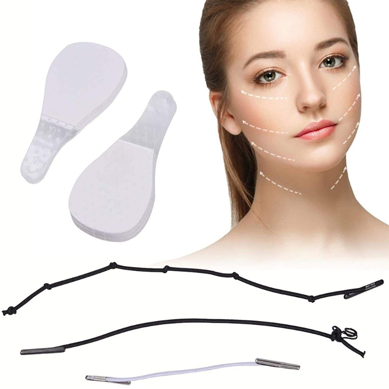 Yao 40Pcs Set Invisible Thin Face Stickers Forma Para Linha Facial Anti-Rugas Lift Up Fast Chin Lifting Adhesi