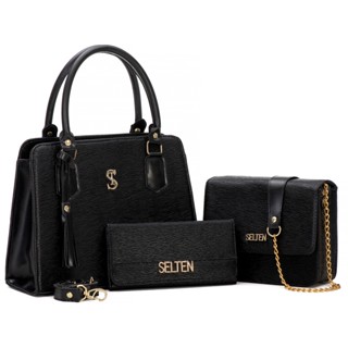 Bolsas Femininas Transversal Tiracolo Kit 3 Em 1 E Carteira