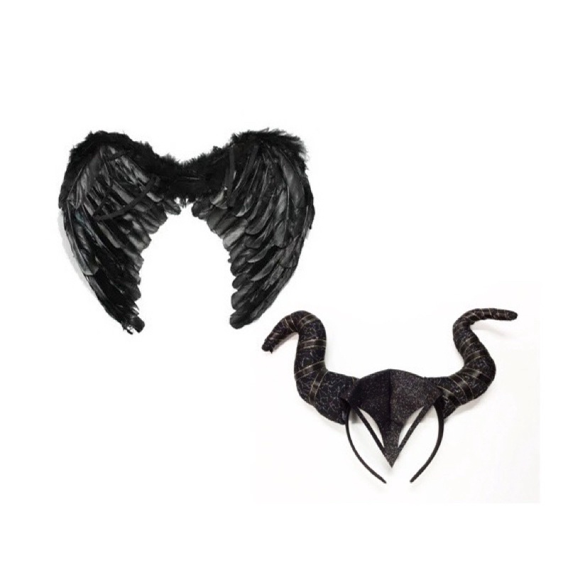 Kit Fantasia Tiara E Asa Malevola | Shopee Brasil
