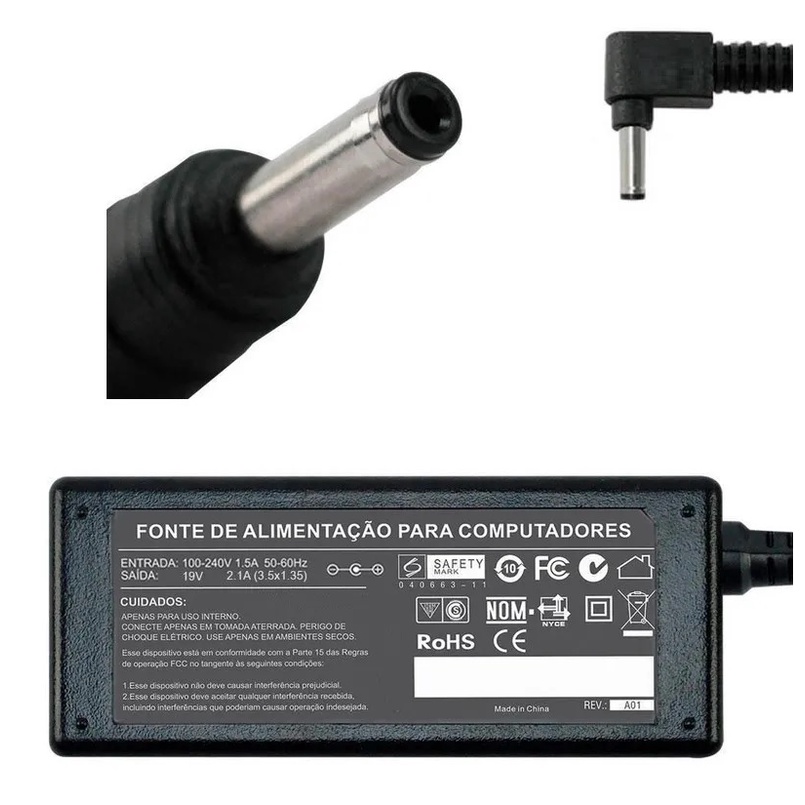 Fonte Compativel com Samsung Ativ Book 9 Lite Np915s3g 19v 2.1a  646