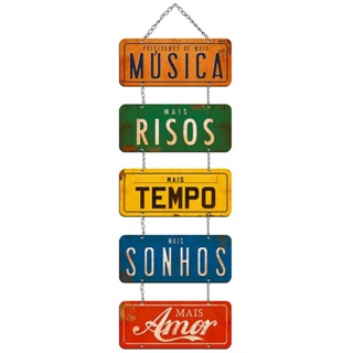 Placa Decorativa Em MDF - Frase Precisamos De Mais Música... - 29 x 89cm em Oferta na Shopee