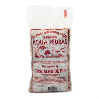 Aqua pedras cascalho de rio 1kg medio N 2 em Oferta na Shopee