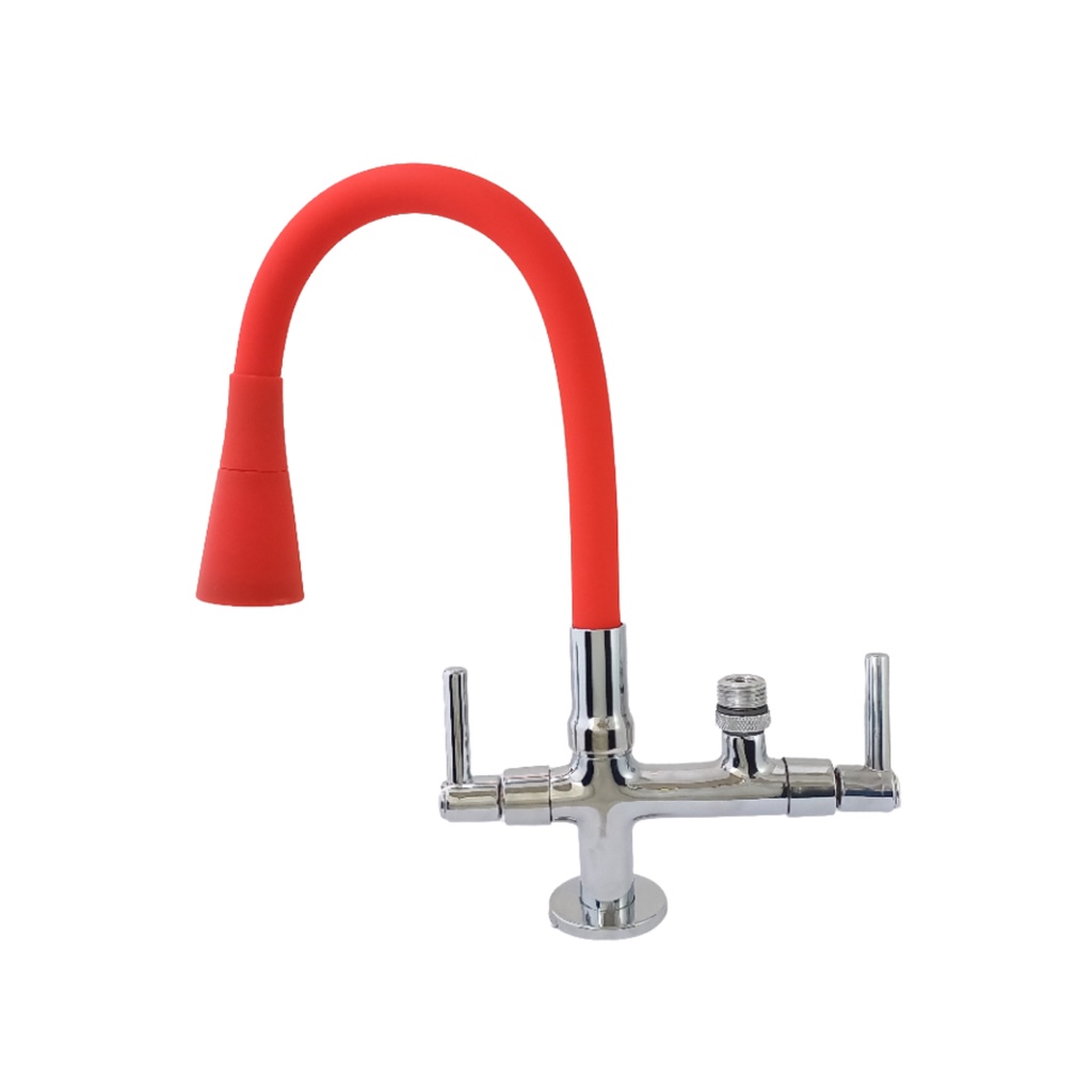 2142 C80 Torneira Gourmet Bancada Tubo Vermelho Max Para Filtro 1/4" Ou Purificador 1/2"