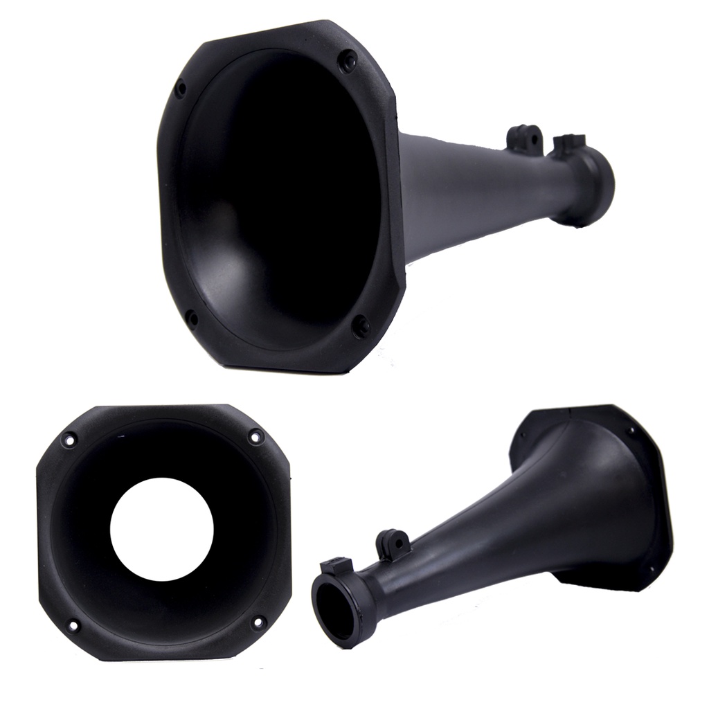 Corneta Cone Boca Redonda Lc 14-25 Longa Preta Plástico em Oferta na Shopee