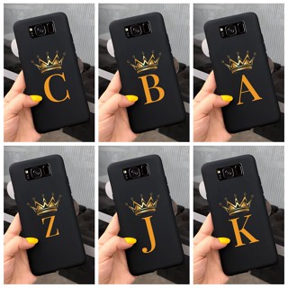 Letras Da Coroa De Luxo Capa Pintada Samsung Galaxy S8 Plus Flexível De Silicone Traseira S8 S 8 S8 + S8Plus Bumper
